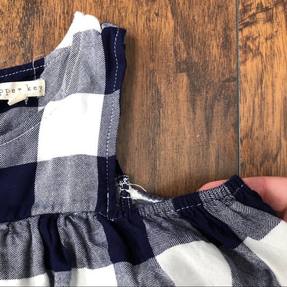 Copper Key Cold Shoulder Buffalo Check Top M - Picture 2 of 6